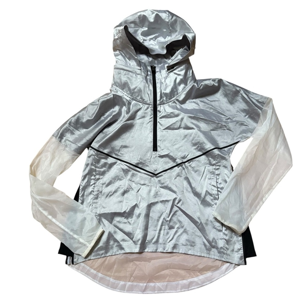 Nike Half Zip Jacket Lightweight Semi Sheer Size Small